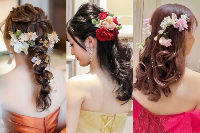 生花を使ったウェディングヘアアレンジ6選♡ドレスはもちろん和装にも