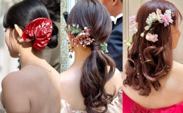 生花ヘアアレンジ6選♡華やかで個性的！和装にもおすすめの花嫁ヘア【今週のスタスナ】