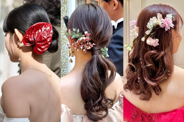 生花ヘアアレンジ6選♡華やかで個性的！和装にもおすすめの花嫁ヘア【今週のスタスナ】
