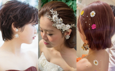 花嫁のショートヘア♡ウェディングドレスに似合う短めへアアレンジ6選【今週のスタスナ】