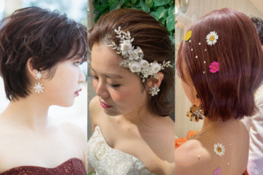 花嫁のショートヘア♡ウェディングドレスに似合う短めへアアレンジ6選【今週のスタスナ】