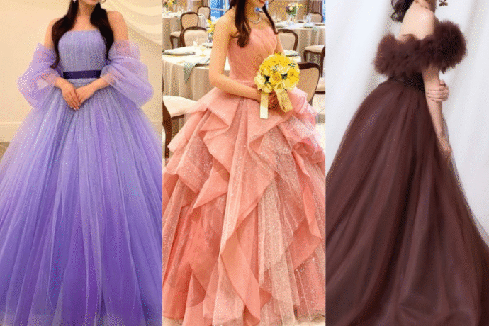 ふわふわボリューム♡フリルやスカートがポイントのカラードレス10選