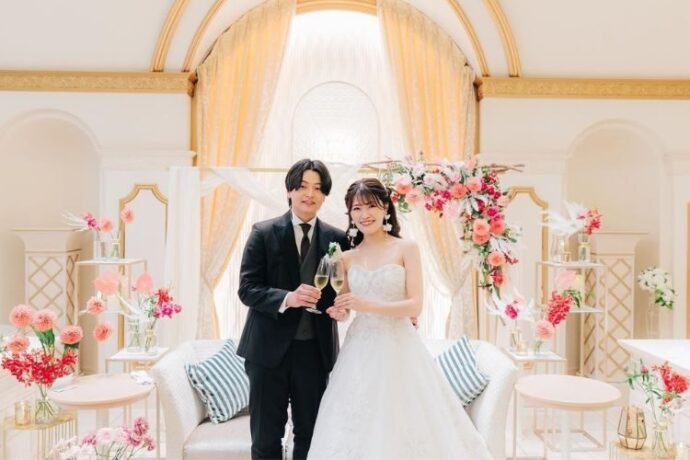 ③高砂ソファスタイルのピンクコーディネート