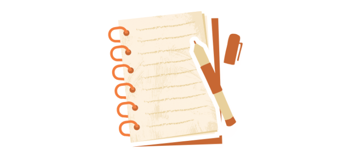 筆記用具とメモ帳