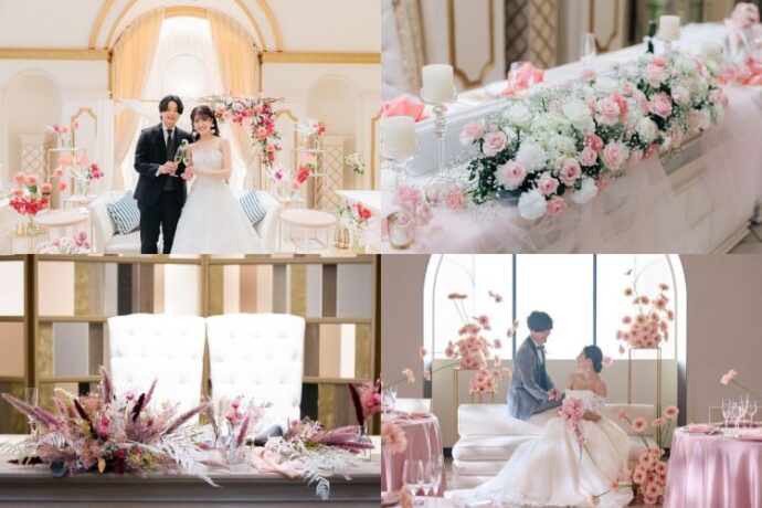 結婚式のピンク系メインテーブル装花6選♡大人可愛いコーディネート