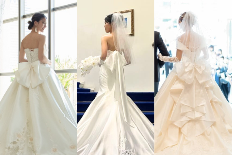 バックリボンが魅力♡後ろ姿まで可愛いウェディングドレス10選【今週のスタスナ】