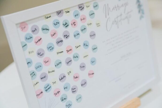 ②ゲストと作る演出アイデア！春カラーの結婚証明書