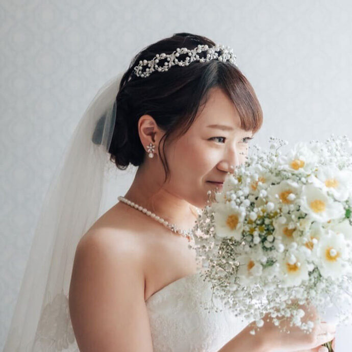 花嫁ヘア（カチューシャアレンジ）