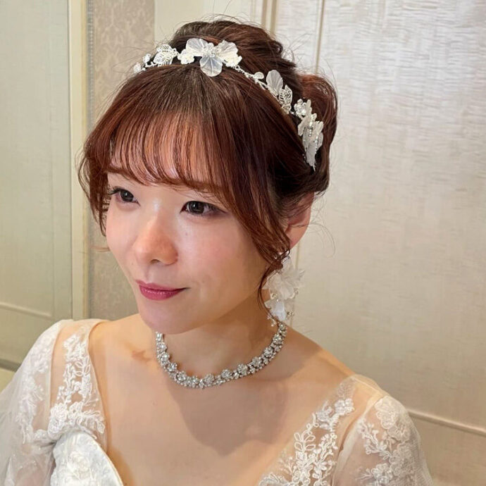 花嫁ヘア（カチューシャアレンジ）