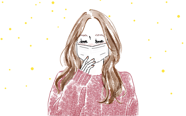 マスクなどで花粉症対策を忘れずに