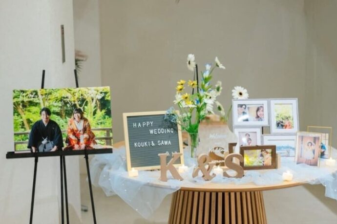 ⑥前撮り写真&メッセージボードのウェルカムアイデア