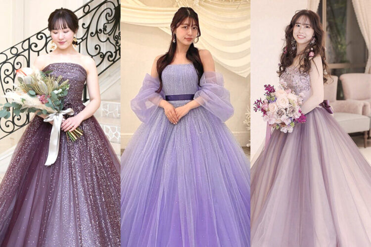 淡い紫色のラベンダーカラーが人気♡パープルカラードレス10選【今週のスタスナ】