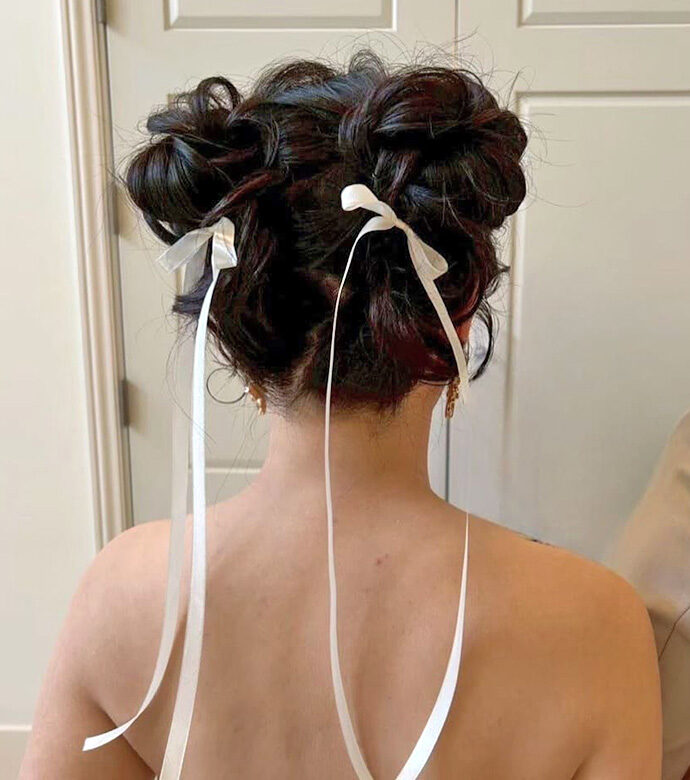 花嫁ヘア（細リボン）8