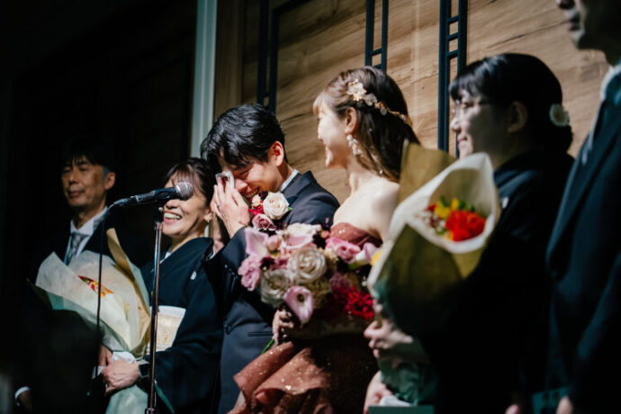 結婚式の新郎謝辞のシーン