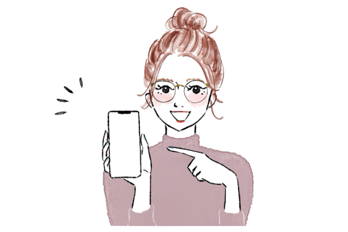 スマートフォンを持つ女性