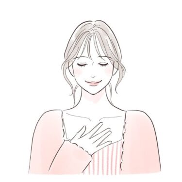 女性の吹き出しアイコンイラスト④