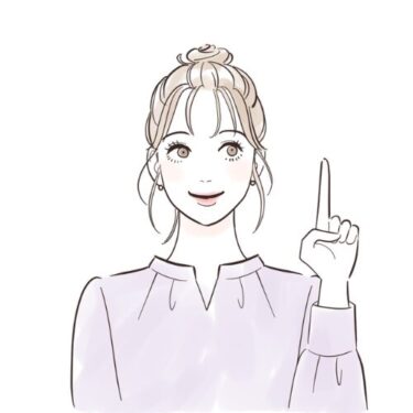 女性の吹き出しアイコンイラスト①