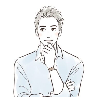 男性の吹き出しアイコンイラスト②
