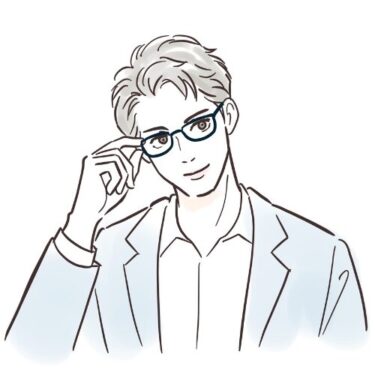 男性の吹き出しアイコンイラスト①