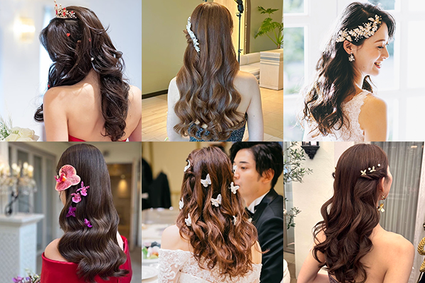 花嫁のダウンヘアアレンジ