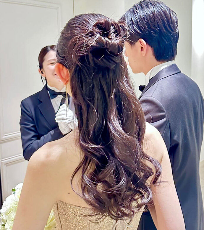 花嫁ヘアアレンジ（カチモリヘア）