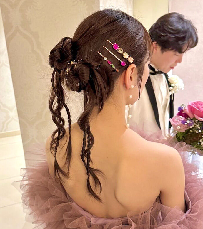 花嫁ヘアアレンジ（カチモリヘア）
