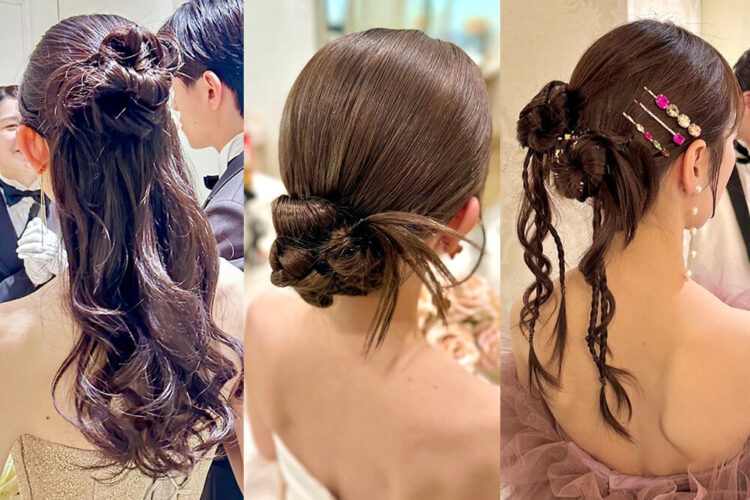 花嫁のカチモリヘア6選♡シニヨンやハーフアップにプラス！【今週のスタスナ】