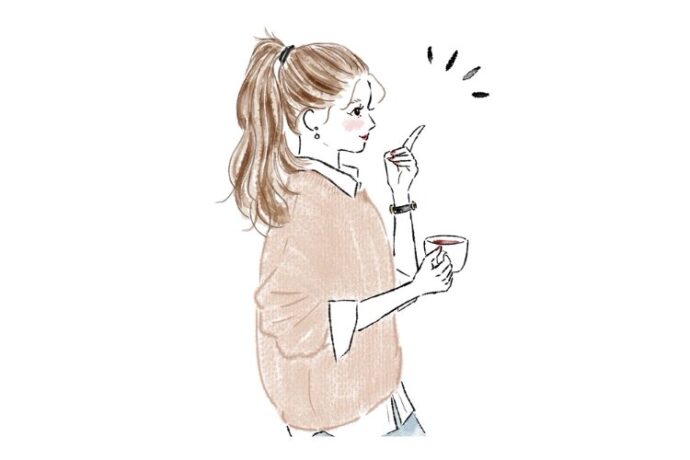 重い雰囲気にならない誘い方を意識する女性イラスト