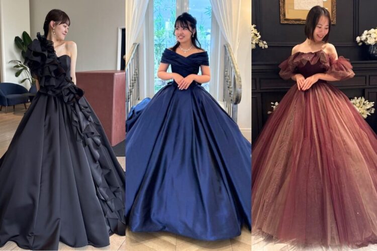 おしゃれ花嫁に人気のカラードレス！ブラックドレス＆ダークドレスおすすめ10選【今週のスタスナ】