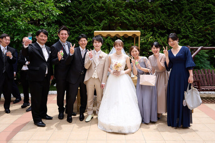 結婚式のガーデンパーティ