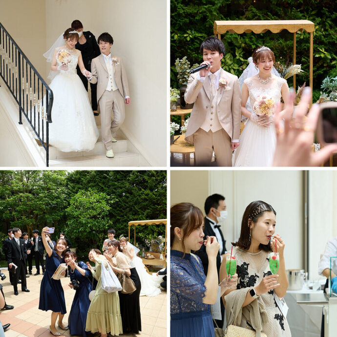 結婚式のガーデンパーティ
