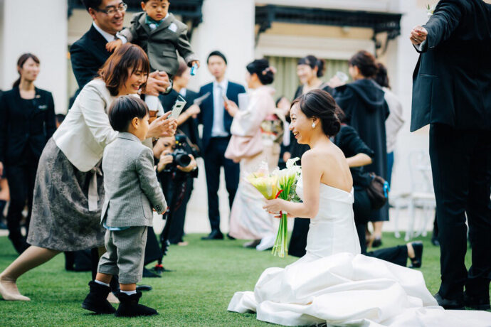 結婚式のガーデンパーティ